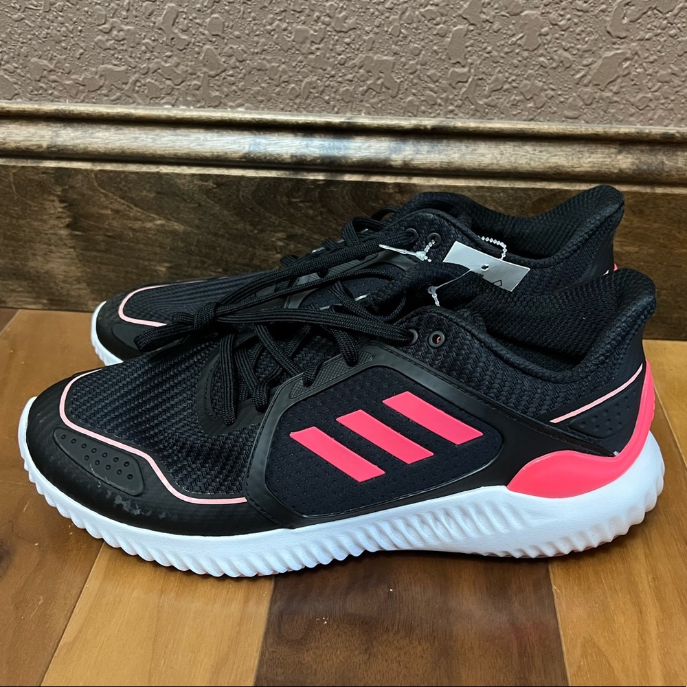 Adidas athletic shoes black & pink